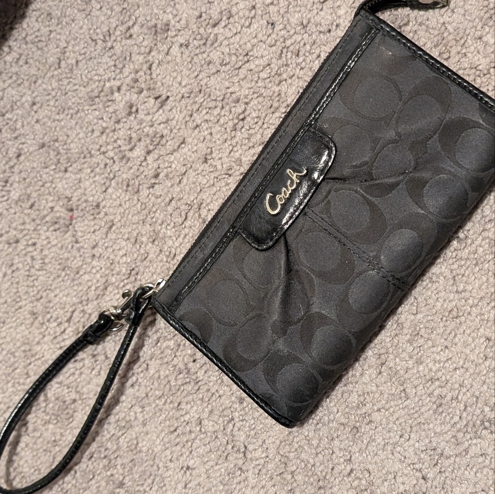 Black Coach wristlet